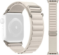 bracelet textile Ricardo (pour Apple Watch 42/44/45/49mm), blanc
