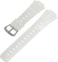 bracelet en résine Casio (pour Casio G-Shock DW-5600SKE), blanc, transparent