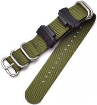 Bracelet en textile Ricardo (pro Casio G-Shock GA-100/110/120, DW-5600, GD-100), vert V1, NATO