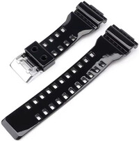 bracelet de montre Ricardo Cassola 16mm (pour Casio G-Shock GA-100, GA-110, GD-120, GLS-100), noir V2
