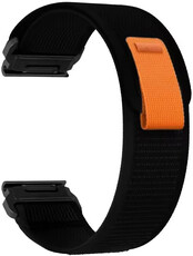 Bracelet en nylon Ricardo 22mm (pro Garmin Fenix 8/7/6 (47mm), Epix 2 aj.), noir V1, QuickFit