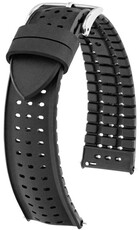 bracelet en caoutchouc Hirsch NYAD L 0925099050-2, noir, caoutchouc naturel, longueur L, Quick Release