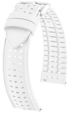 bracelet en caoutchouc Hirsch NYAD M 0920099100-2, blanc, caoutchouc naturel, longueur M, Quick Release