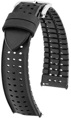 bracelet en caoutchouc Hirsch NYAD M 0925099150-2, noir, caoutchouc naturel, longueur M, Quick Release