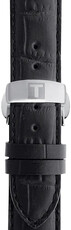 bracelet en cuir Tissot T852.013.405 19mm, noir, Quick Release