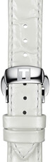 Bracelet en cuir Tissot T852.036.795 16mm, blanc, Quick Release