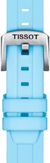 Bracelet en silicone Tissot T852.047.450 18mm, bleu, Quick Release