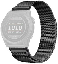 Bracelet en acier Ricardo 26mm (pro Garmin Fenix 8/7X/6X (51mm), Tactix aj.), noir, QuickFit