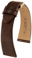 Bracelet en cuir Hirsch Lizard L 01866010-1, marron, cuir de lézard
