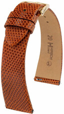 Bracelet en cuir Hirsch Lizard M 01866170-1, marron, cuir de lézard