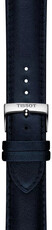 Bracelet en cuir Tissot T852.050.301 22mm, bleu, vegan, Quick Release
