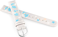 Bracelet en simili-cuir JVD RJ7223.2 14mm, argent, enfants