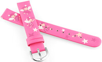 Bracelet en cuir JVD RJ7223.4 14mm, rose, enfants