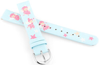 Bracelet en simili-cuir JVD RJ7223.6 14mm, bleu, enfants