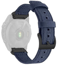 bracelet en nylon Ricardo Ortisei 22mm, Blue/Black, QuickFit