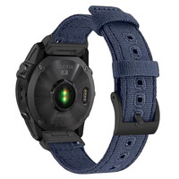 Ricardo Nylon Strap 26mm (pour Garmin Fenix 8/7X/6X (51mm), Tactix etc.), bleu V3, QuickFit