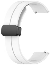 bracelet en silicone Ricardo Ovindoli 22mm, White, Quick Release