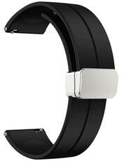 Bracelet en silicone Ricardo 20mm (pour Amazfit Active 2), noir V1, Quick Release