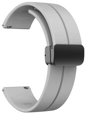 Ricardo Silicone Strap 20mm (pour Amazfit Active 2), gris, Quick Release