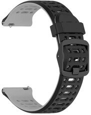 bracelet en silicone Ricardo Pejo 22mm, Black/Gray, Quick Release