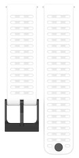Ricardo Courroie en silicone 22mm (pour Suunto 9 Peak, Race, Vertical), blanche, attache rapide