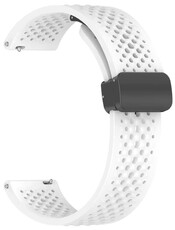 bracelet en silicone Ricardo Vigo 22mm, White, Quick Release