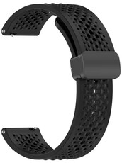 bracelet en silicone Ricardo Vigo 22mm, Black, Quick Release
