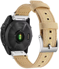 Ricardo 26mm Nylon Strap (pour Garmin Fenix 8/7X/6X (51mm), Tactix etc.), beige, QuickFit