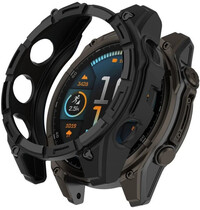 Coque de protection (pour Garmin Fenix 8 AMOLED, 47mm), en silicone, noir