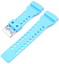 bracelet de montre en plastique Ricardo Cassola 16mm (pour Casio G-Shock GA-100, GA-110, GD-120, GLS-100), bleu