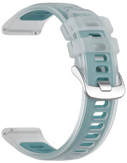 Bracelet en silicone Ricardo 20mm (pro Garmin Forerunner 570 (42mm) aj.), bleu, Quick Release