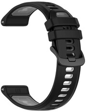 bracelet en silicone Ricardo Gressoney 22mm (pour Garmin Forerunner 970), Black/Gray