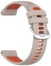 bracelet en silicone Ricardo Gressoney 22mm (pour Garmin Forerunner 970), Gray/Orange