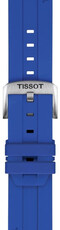 Bracelet en silicone Tissot T852.051.021 22mm, bleu, Quick Release