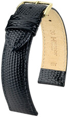 Bracelet en cuir Hirsch Rainbow L 12322650NQ-1, noir, cuir de veau, longueur L