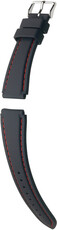 Bracelet en silicone Hirsch Belize L 40268851-2, noir, longueur L