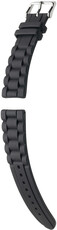 Bracelet en silicone Hirsch Jelly L 40818850-2, noir, longueur L