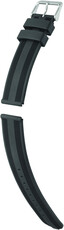 bracelet en silicone Hirsch Silverstone L 40518850-2, noir, longueur L