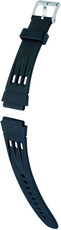 Bracelet en silicone Hirsch Space XL 40248850-2, noir, longueur XL