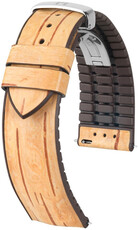 Bracelet en simili-cuir Hirsch Birch 0921045190-2, beige, Quick Release