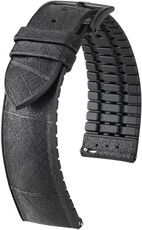 Courroie en cuir Hirsch Leaf L 0925046050-5, noir, longueur L, Quick Release