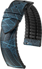 Courroie en cuir Hirsch Leaf L 0925046080-5, bleu, longueur L, Quick Release