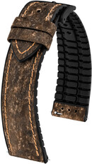 Bracelet en simili-cuir Hirsch Stone 0925044110-5, brun, Quick Release