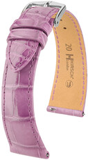 Bracelet en cuir Hirsch London 04307187-2, violet, peau d'alligator, Quick Release