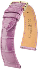 Bracelet en cuir Hirsch London 04307187-7, violet, peau d'alligator, Quick Release