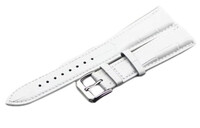 bracelet en cuir Ricardo Pescara, blanc, longueur XL