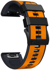 Bracelet en silicone Ricardo 22mm (pro Garmin Fenix 8/7/6 (47mm), Epix 2 aj.), orange, QuickFit