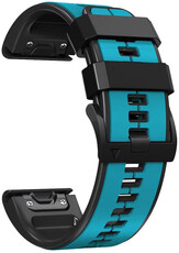 Bracelet en silicone Ricardo 26mm (pro Garmin Fenix 8/7X/6X (51mm), Tactix aj.), bleu, QuickFit