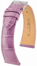 bracelet en cuir Hirsch London L 04307087-2, violet, cuir d'alligator, longueur L, Quick Release
