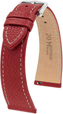 Bracelet en cuir Hirsch Bologna L 01802060-2, rouge, cuir de veau, longueur L, Quick Release